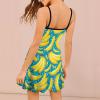 BAIKUTOUAN Banana Pattern2 Women's Summer Beach Sling Sundresses Casual Swing Mini Dress Print view 2