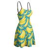 BAIKUTOUAN Banana Pattern2 Women's Summer Beach Sling Sundresses Casual Swing Mini Dress Print view 4