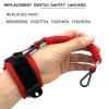 8M0092849 Boat Engine Emergency Stop Switch Safety Lanyard Cord Replacement for Mercury Mercruiser Outboard Motor - 15920T54 15920A54 15920Q54, 39 Inch/100cm Long (New Red with Wrist Strap) view 2