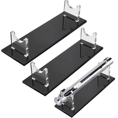 WANLIAN Lightsaber Stand Acrylic Lightsaber display case Lightsaber Display Holder(Square Black 2 packs)