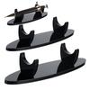 WANLIAN Dagger Display Stand Acrylic Desktop Weapon Showcase Sword Stand Knife Holder for Dagger Display (Oval Black 2 packs) view 1
