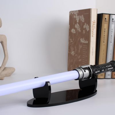 WANLIAN Lightsaber Display Stand Acrylic Light Saber Desktop Display Stand Lightsaber Holder Showcase Decoration (Oval Black 1pack)