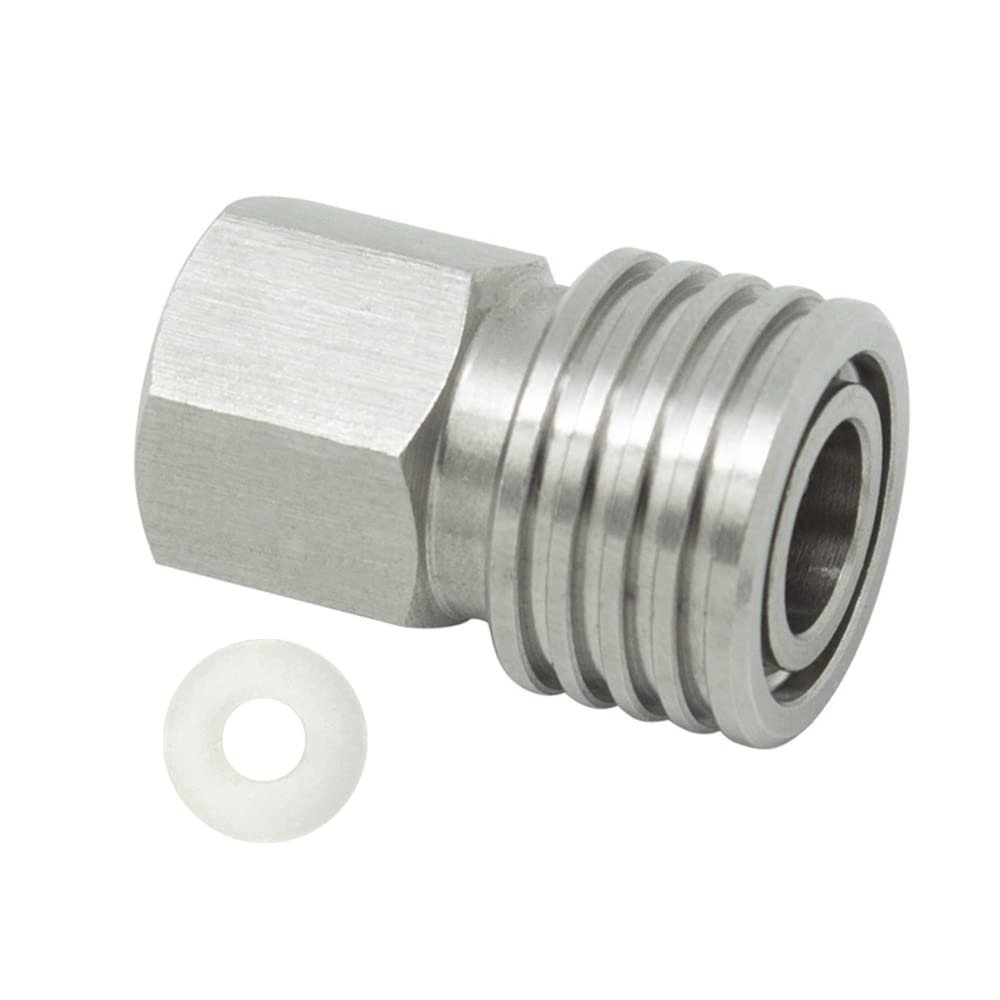 HMKUGO Paintball PCP 1/8 NPT Female Thread Stainless Steel Coupler HPA CO2 Air Tank Refill Connector Quick Disconnect Quick Release Adapter Fitting