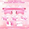 Coume Rimless Star Shape Sunglasses Sun Glasses for Women Men Candy Color Star Glasses Tinted Sunglasses for Women(Pink) view 2