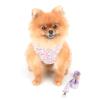 PAIDEFUL Floral Dog Harness Dress for Small Medium Dogs Female Girls Tutu Skirt Mesh Breathable Pet Clothes with Leash 1.6m Cats Apparel Puppy Chihuahua Yorkie Clothing Spring Summer Wearing Pink M view 2