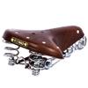 UNISTRENGH Vintage Classic Bicycle Saddle Leather Saddle Coil Spring Rivets Bike Seat, Brown view 2