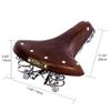UNISTRENGH Vintage Classic Bicycle Saddle Leather Saddle Coil Spring Rivets Bike Seat, Brown view 3