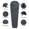 REDCAMP Mummy Fleece Sleeping Bag Liner with Hood, Great for Adult Warm or Cold Weather, 90" Long Full Sized Zipper Camping Blanket for Outdoor, Grey view 3