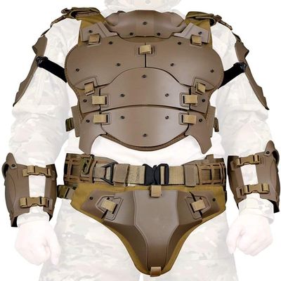 SHENGJIA Airsoft Tactical Armor Set, Tactical Vest Molle Gilet Paintball Vest Adjustable Elbow Shoulder Hip Protector, CS Outdoor Cosplay Costume