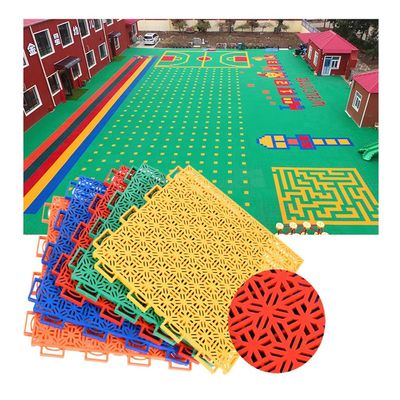 CXKJP Outdoor Modular Interlocking Floor Tiles, Kindergarten School Playground Stadium DIY Splicing Floor Waterproof Sports Mat, 25x25cm (Color : Red, Size : 1PCS)