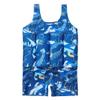 AWIBMK Kids Boys Girls One-Piece Sleeveless Floatation Swimsuit Float Suit Baby Lovely Print with Adjustable Vest Buoyancy Bathing Suit Swimwear Swim Blue Dinosaur 2 18-24 Months