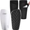 Adults Shin Pads incl. Sleeves with Optimized Insert Pocket - Protective Soccer Equipment for Kids Adults (White XL) view 1