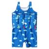 AWIBMK Kids Boys Girls One-Piece Sleeveless Floatation Swimsuit Float Suit Baby Lovely Print with Adjustable Vest Buoyancy Bathing Suit Swimwear Swim Blue Dinosaur 18-24 Months