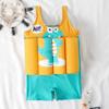 AWIBMK Kids Boys Girls One-Piece Sleeveless Floatation Swimsuit Float Suit Baby Lovely Print with Adjustable Vest Buoyancy Bathing Suit Swimwear Swim Green Dinosaur 18-24 Months view 2