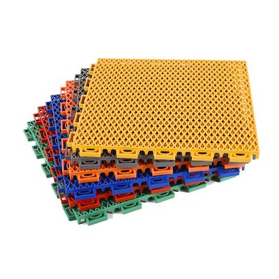 CXKJP Modular Interlocking Floor Tiles, Stadium Basketball Court Outdoor Waterproof Plastic Floor Mat, Anti-Skid and Wear-Resistant (Color : Blue, Size : 1PCS)