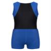 dPois Children Little Big Boys Gymnastic Outfit One Piece Leotard Athletic Bodysuit Sport Jumpsuit and Shorts Set Blue 6 Years view 2