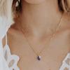 14K Gold Filled Q Initial Necklace with November Birthstone Pendant Necklaces for Women Yellow Citrine Crystal Necklace Mother Daughter Personalized Birthday Christmas Gift view 4
