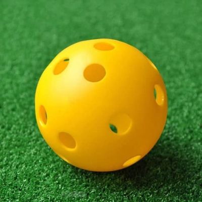 50 Pcs Golf Training Balls Plastic Airflow Hollow with Hole Golf Balls Outdoor Golf Practice Balls Golf Accessories (50 pcs Random Colors)
