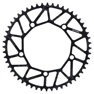 130 BCD Chainring, Aluminium Alloy Bicycle Chainring Bike Chain Wheel Crank Plates Bicycle Accessories Repair Parts Single Disc Sprocket for Road Mountain Bike (52T)