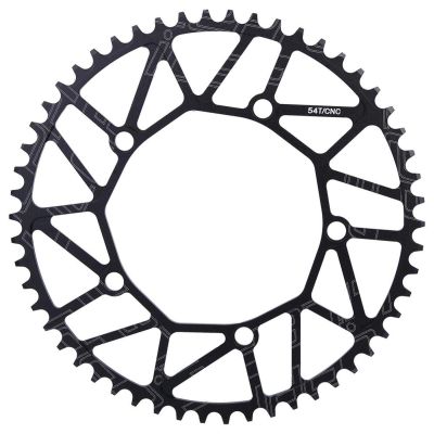 BCD Chainring, 50T 52T 54T 56T 58T 130 High Strength Bike Single Speed Chainrings Ultra Light Round Bicycle Chain Wheel Durable Aluminium Alloy Speed Chains Repair Parts for Mountain Road
