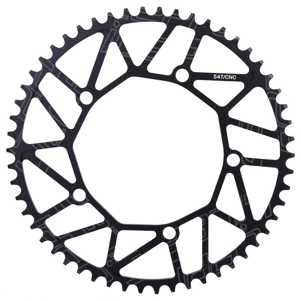 BCD Chainring, 50T 52T 54T 56T 58T 130 High Strength Bike Single Speed Chainrings Ultra Light Round Bicycle Chain Wheel Durable Aluminium Alloy Speed Chains Repair Parts for Mountain Road