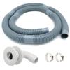 Marine Bilge Pump Hose 1-1/8 Inch Plumbing Kit, 6 FT Long, 90 degree White Elbow Thru Hull Scupper Flapper Valve, Stainless Steel Clamps view 1