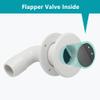 Marine Bilge Pump Hose 1-1/8 Inch Plumbing Kit, 6 FT Long, 90 degree White Elbow Thru Hull Scupper Flapper Valve, Stainless Steel Clamps view 4