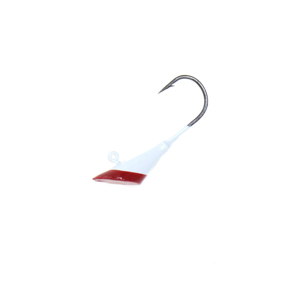 Temorah Shad Darts Jig Heads (1/4 OZ 50PCS, Red/White)