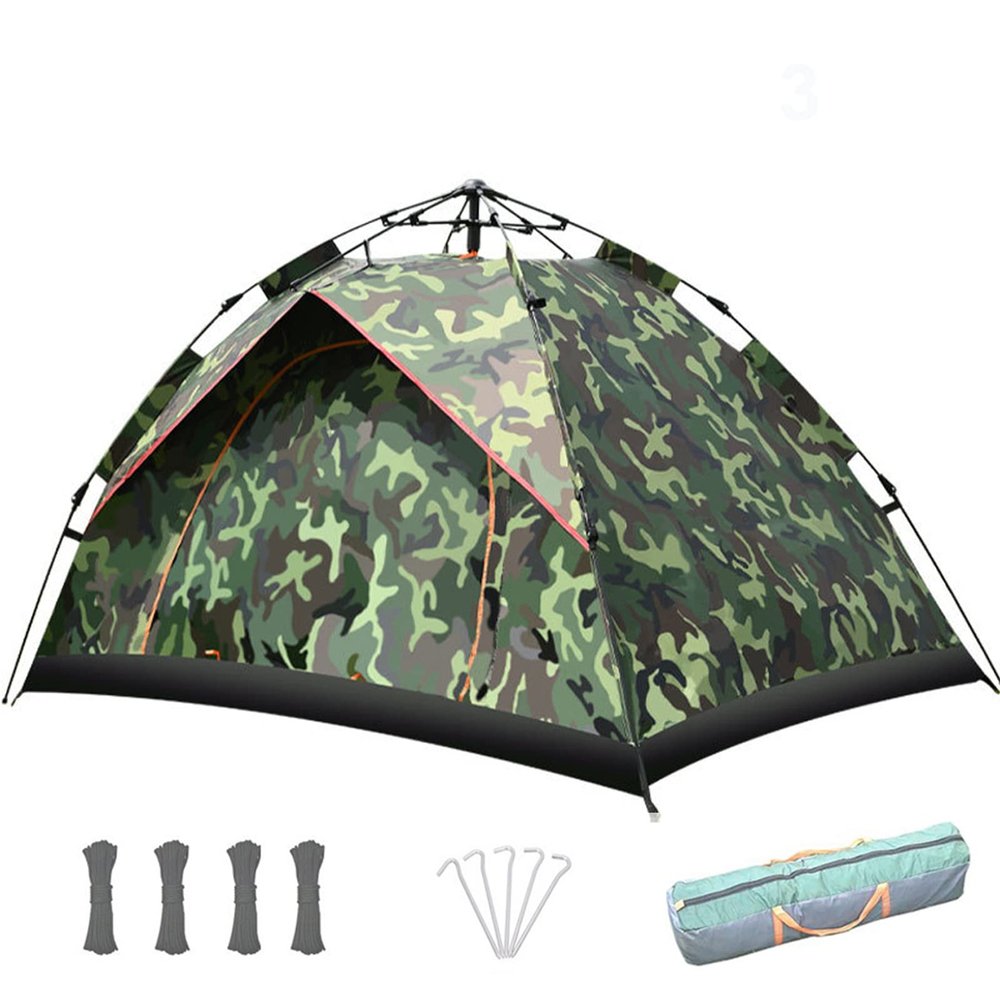 WHYUNM26 Multiple Person Outdoor Tent Automatic Instant Portable Tent Camping Rainproof Sunscreen Field Equipment Lightweight Waterproof,Camou,2~3Person