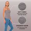ACTIVE UNIFORMS Women's Soft and Breathable Cotton Stretch Camisole with Adjustable Strap Tank Top (Heather Charcoal, Small) view 4