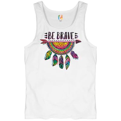 Be Brave Dream Catcher Tank Top Dean Russo Motivation Yolo Men's Top White Small