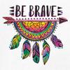 Be Brave Dream Catcher T-Shirt Dean Russo Motivation Yolo Men's Tee White Small view 3