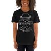 1978 Datsun 280z Vintage JDM Tuner Collector Car Short-Sleeve Unisex T-Shirt Black view 3