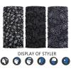 MOBEST Neck Gaiter Mask Face Scarf Bandana Tube Cover Headwear Balaclava Headband Headwrap for Men and Women (6-Black) view 3