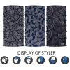 MOBEST Neck Gaiter Mask Face Scarf Bandana Tube Cover Headwear Balaclava Headband Headwrap for Men and Women (6-Black) view 4