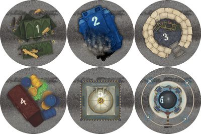 40K Neoprene Objective Markers - Sci Fi - Worn Pavement