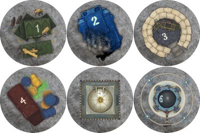 40K Neoprene Objective Markers - Sci Fi - Concrete