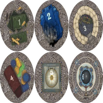 40K Neoprene Objective Markers - Sci Fi - Debris