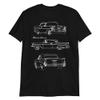 1957 Chevy Bel Air Antique Classic Collector Car Short-Sleeve T-Shirt Black view 1