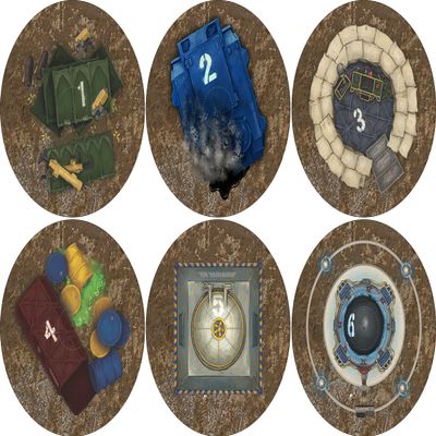 40K Neoprene Objective Markers - Sci Fi - Dirt