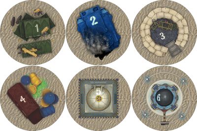 40K Neoprene Objective Markers - Sci Fi - Desert