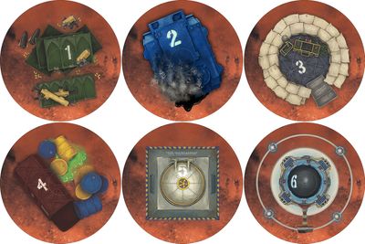 40K Neoprene Objective Markers - Sci Fi - Mars
