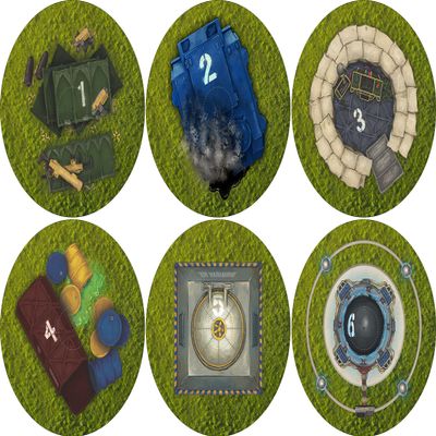 40K Neoprene Objective Markers - Sci Fi - Grass