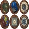 40K Neoprene Objective Markers - Sci Fi - Rust view 1