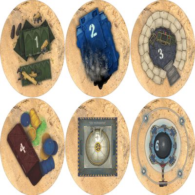 40K Neoprene Objective Markers - Sci Fi - Sand