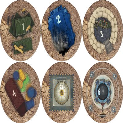 40K Neoprene Objective Markers - Sci Fi - Cracked Earth
