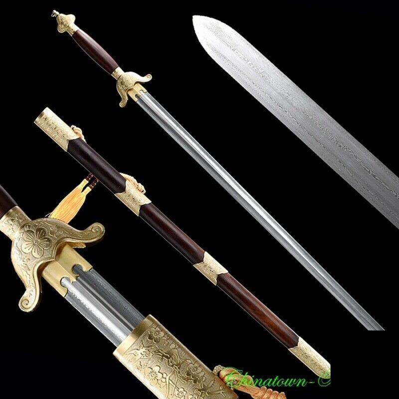 GLW Sword Chinese Martial Arts Training KUNG-FU Tai-chi Sword Pattern Steel Blade #2993