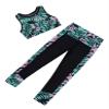 Huimingda Kids Girls Bra Crop Top Athletic Leggings Two Pieces Set Dance Sports Outfits Yoga Fitness Workout Tracksuit Summer Lily Pink B 12 Years view 3