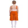 FEESHOW Girls Sleeveless Cutout Back Ballet Lyrical Dance Dress Contemporary Dance wear Leotard Wrap Skirt Costumes Orange 8 Years view 2