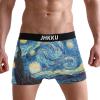 JHKKU Starry Night Men's Boxer Briefs Comfort Soft Breathable Stretch Trunks Underwear with Pouch, Medium view 2
